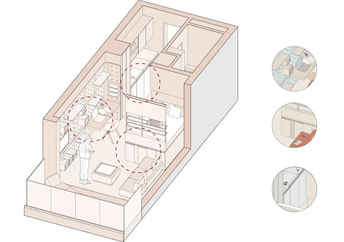Design for co-living axo