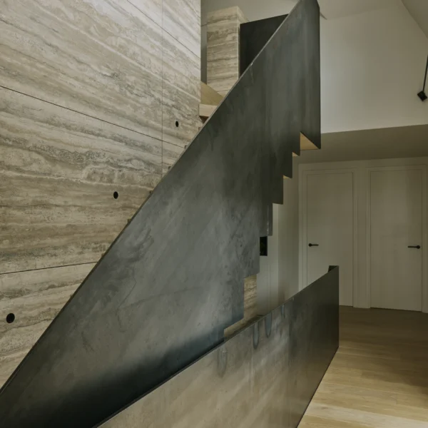 Steel and Travertine