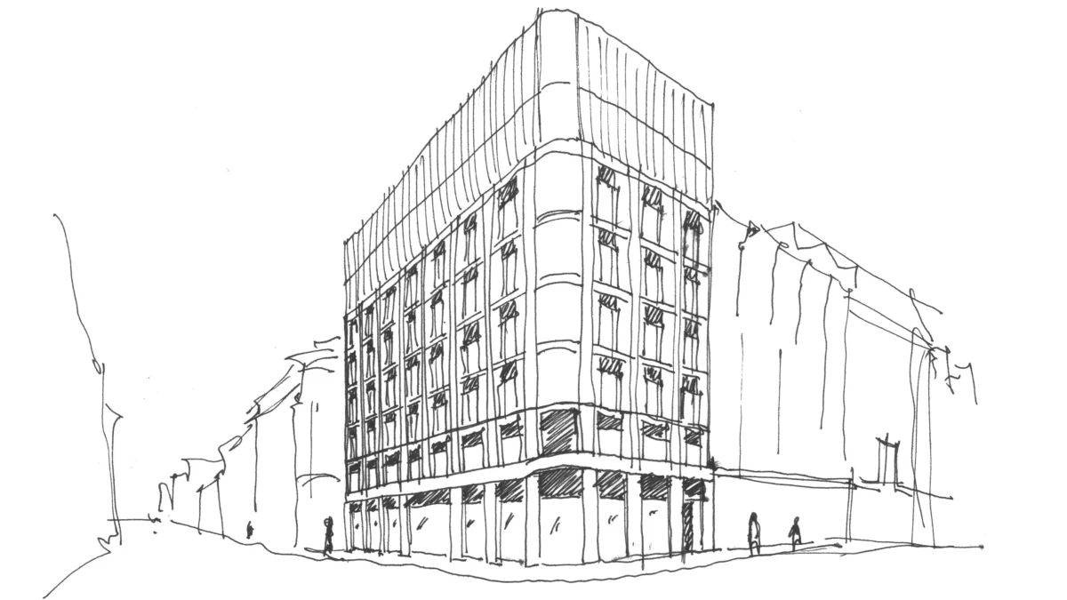 Southwark Bridge Road - sketch
