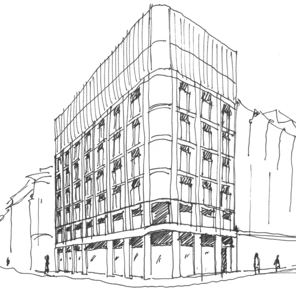 Southwark Bridge Road - sketch